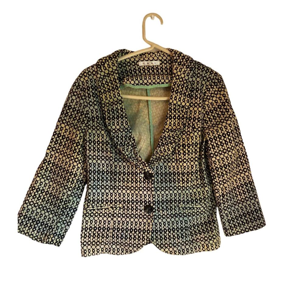 Re-Loved Tie Dye Cabi Blazer Two Button Blazer Career Wear Size 8